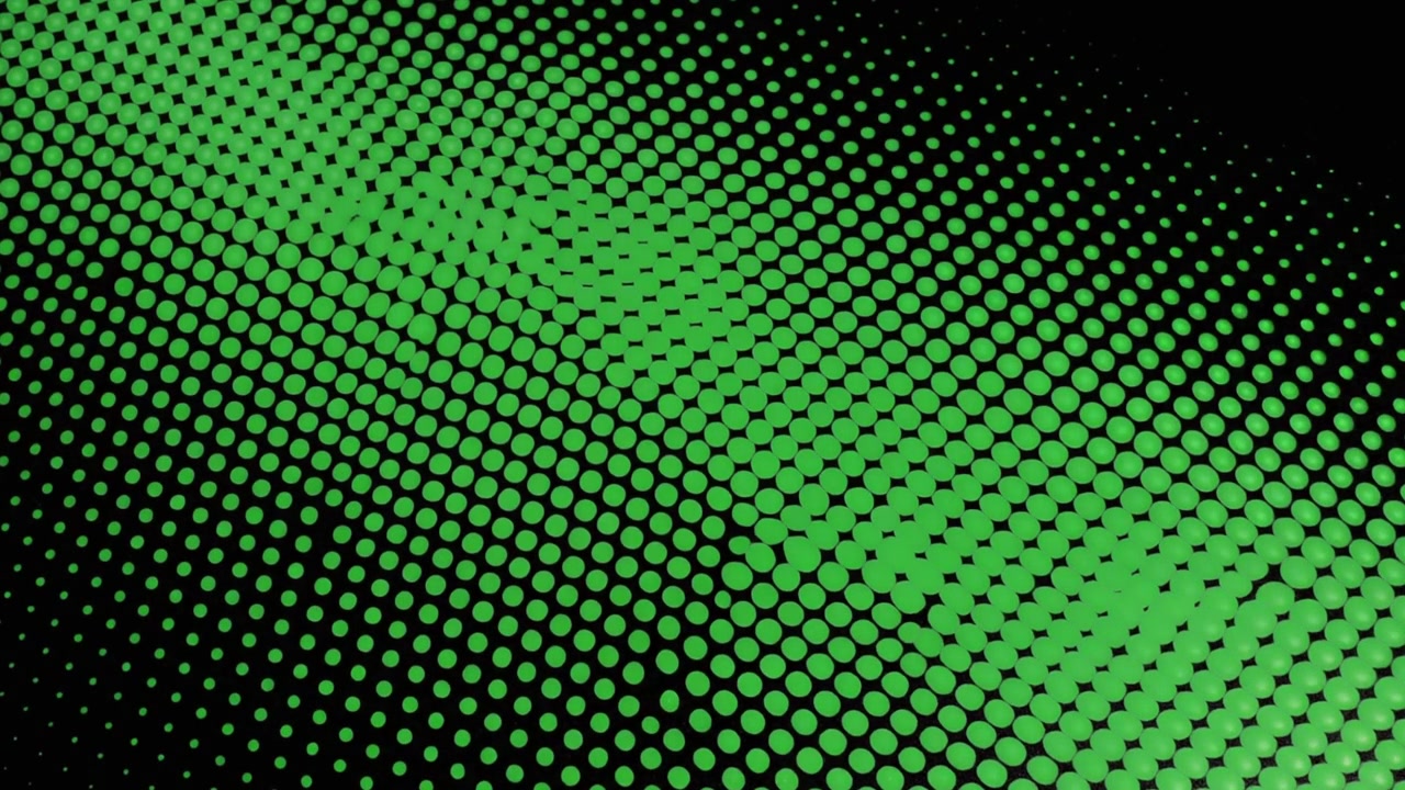 Motif abstrait tramé vert s'étendant sur fond noir