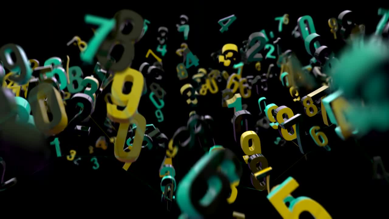 4k números aleatorios moviéndose en una malla.