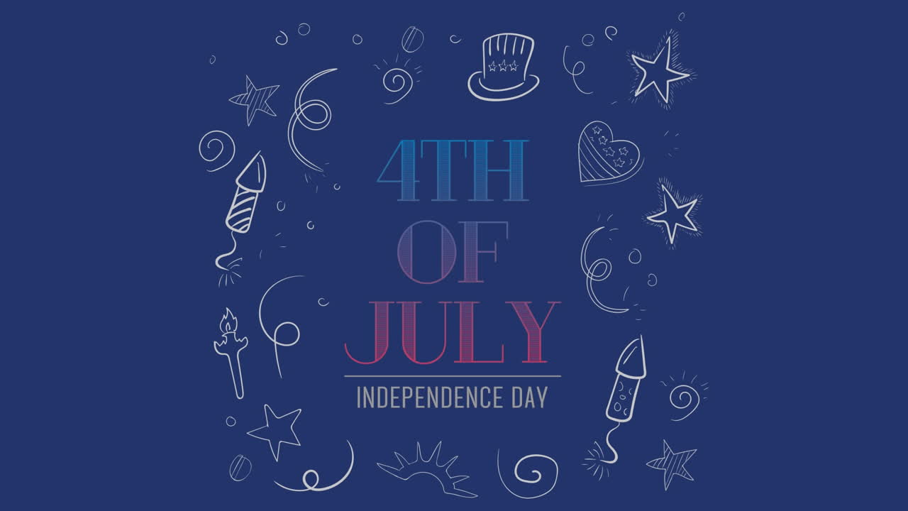 7월 4일 독립기념일 문장과 다른 아이콘