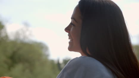 Mother-And-Son-Enjoy-Ride-In-River-Boat-Shot-In-Slow-Motion