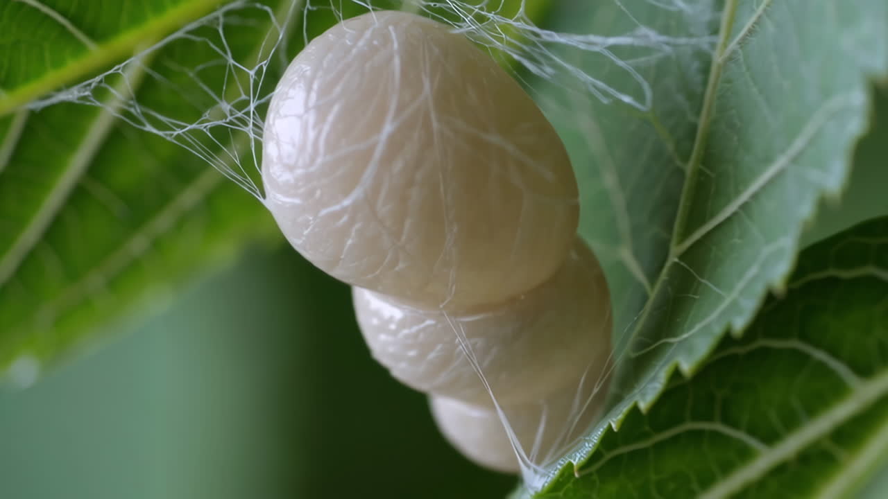 Insect Eggs on a Leaf