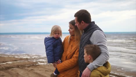 family at the beach