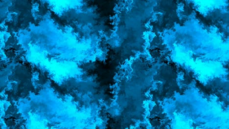 detalle de las manchas de color azul claro y oscuro