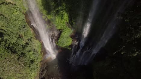 aerial: sekumpul waterfall in bali