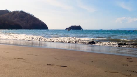 beautiful details of pacific ocean coco beach in costa rica