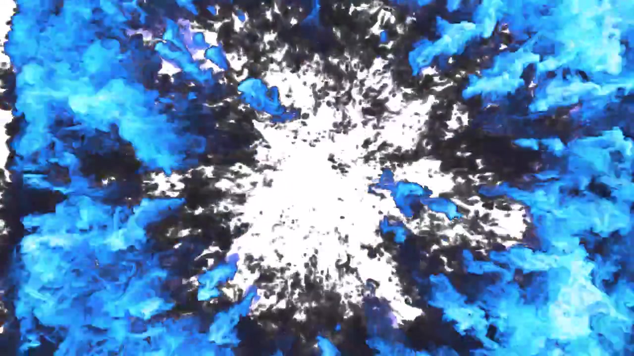 Esplosione astratta di inchiostro blu e nero