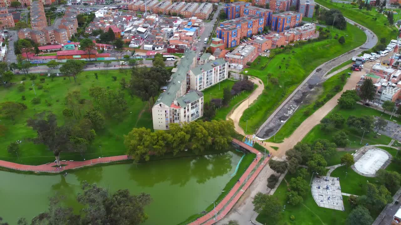 As the drone takes flight, it gracefully glides over the colorful rooftops and bustling streets of Boitá. Yaw right