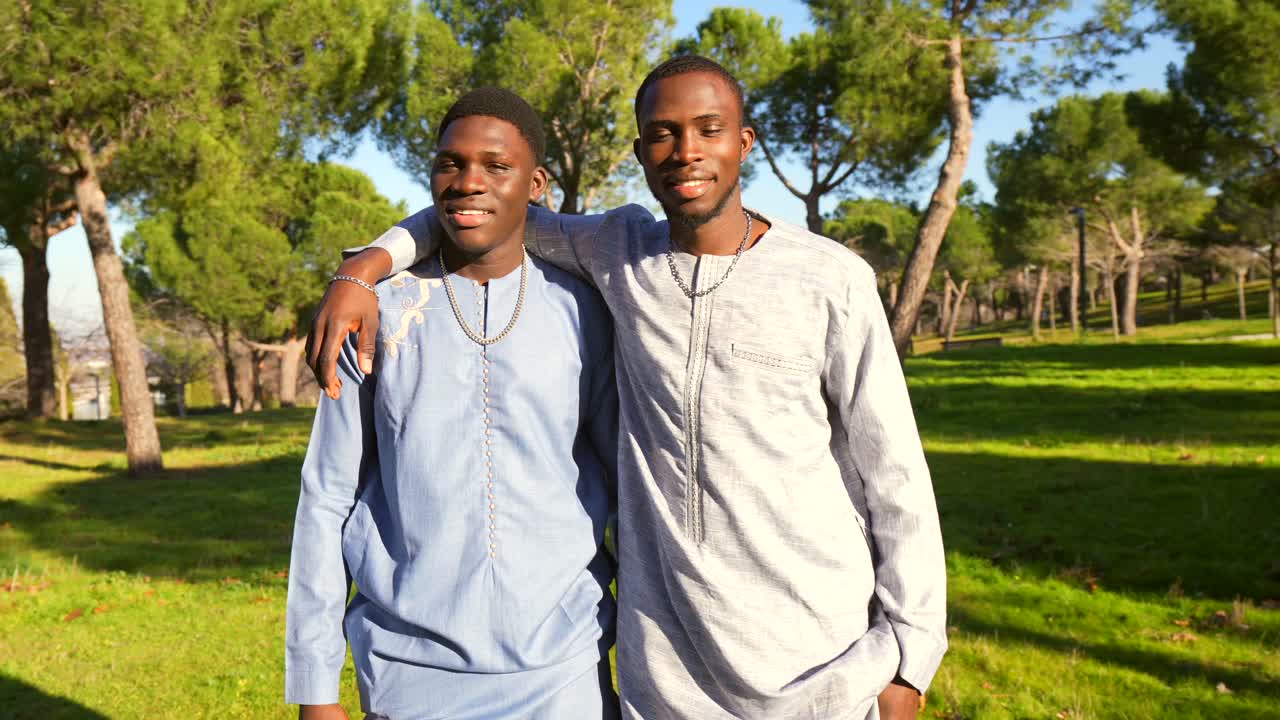 Two African men outdoors