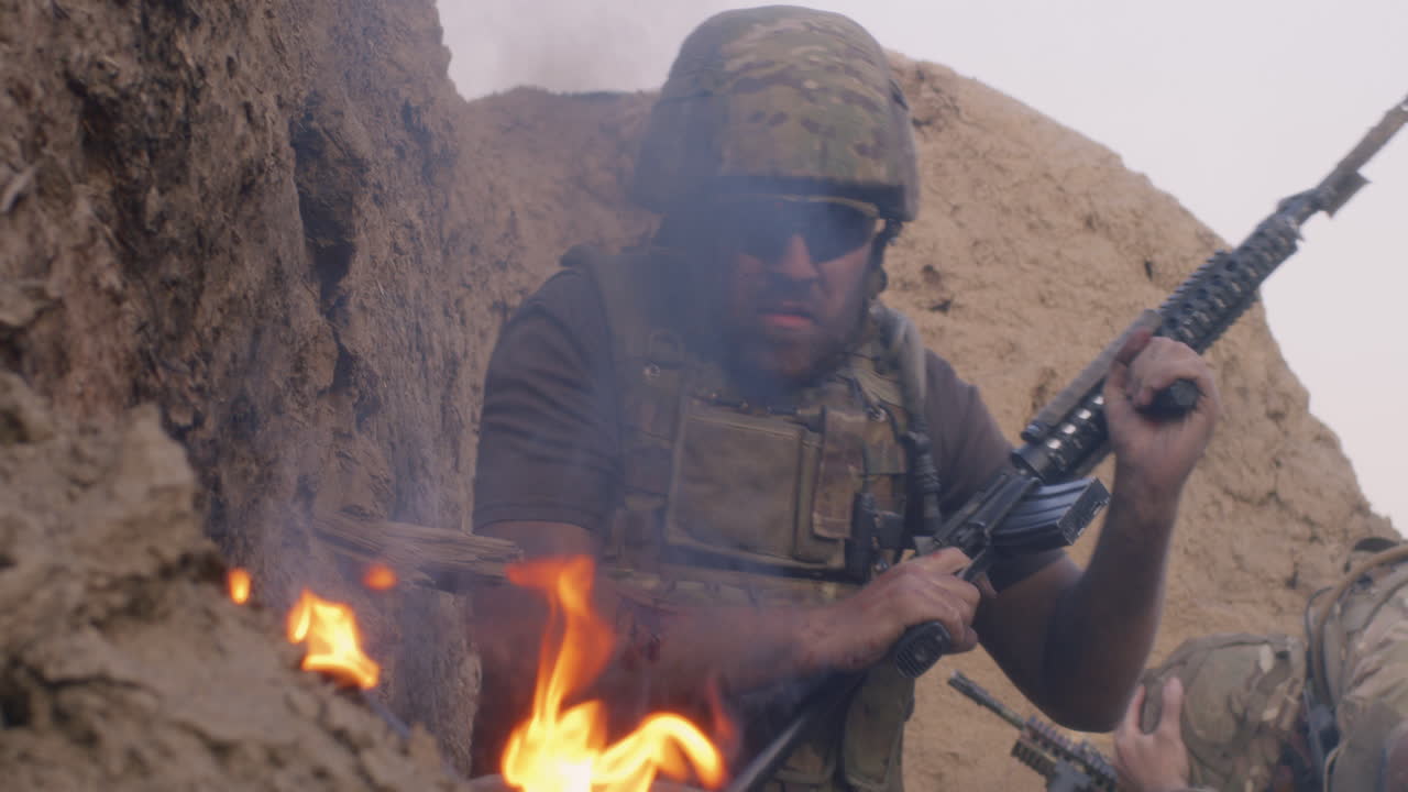 Injured Soldier in Combat