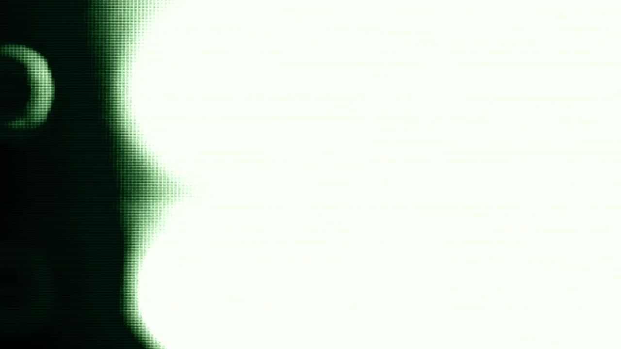 Abstract Green Light Flashes and Digital Glitch Effects