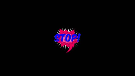 stop comic speech bubble