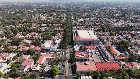 drone perspective of the southern region of cdmx, quevedo, coyoacan