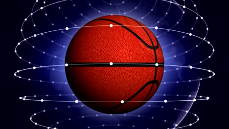 basket ball rings animation background, rendering, with alpha channel, loop