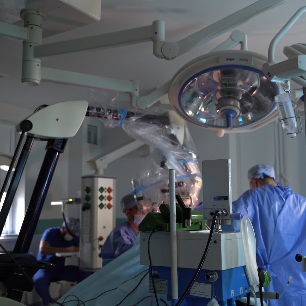 Surgical healthcare treatment. Emergency operation room in modern hospital