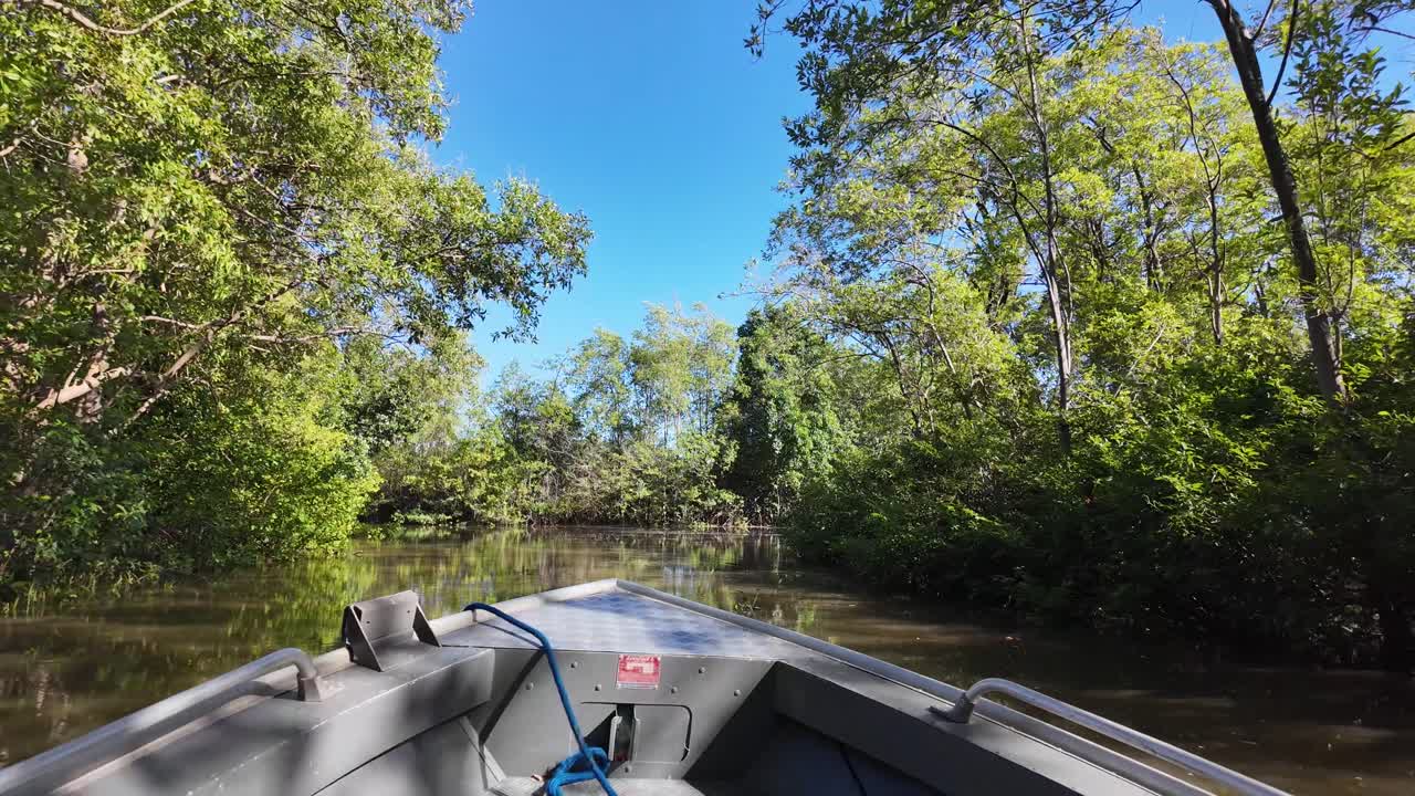 Boat Tour At Tutoia In Maranhao Brazil. Parnaiba Delta Landscape. Cruise Trip. Boat Tour At Tutoia In Maranhao Brazil. Safari Delta Of The Americas. Mangrove Skyline. Parnaiba Delta