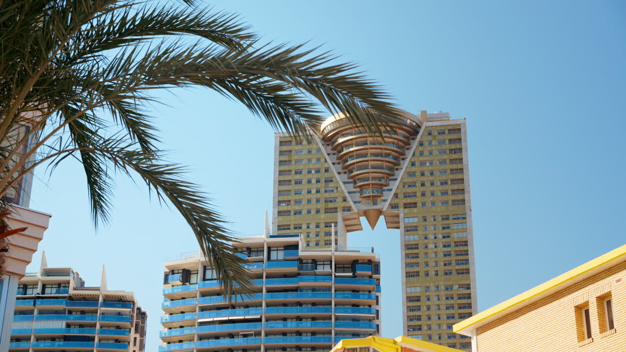The Intempo landmark dominating Benidorm's skyline, viewed from the bay