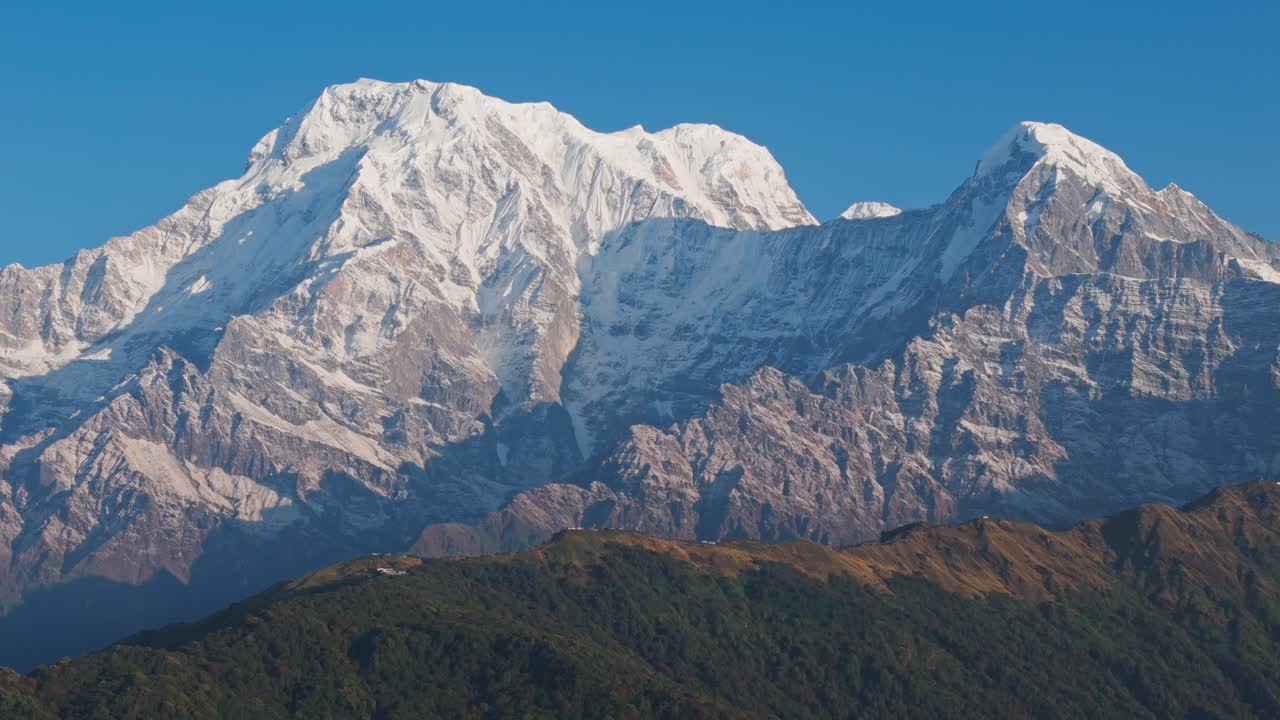 Machhapuchare and Dhaulagiri snow mountains of Nepal