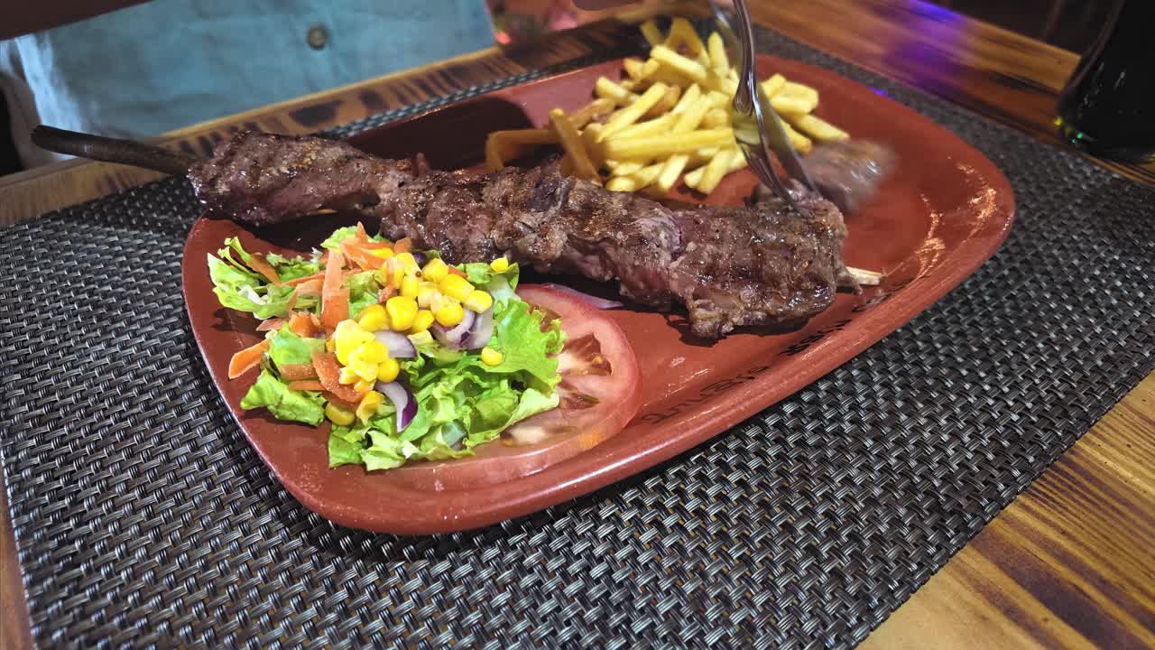 Simple Espetada Madeirense, dish from Madeira island, Portugal