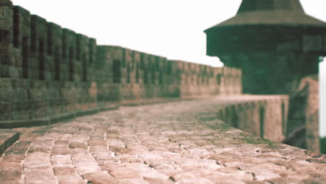 old-castle-walls-at-the-sunset