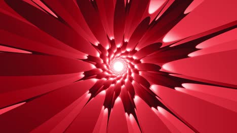 abstract looped animated romantic floral tunnel red background