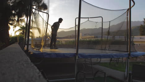 sunset trampoline session