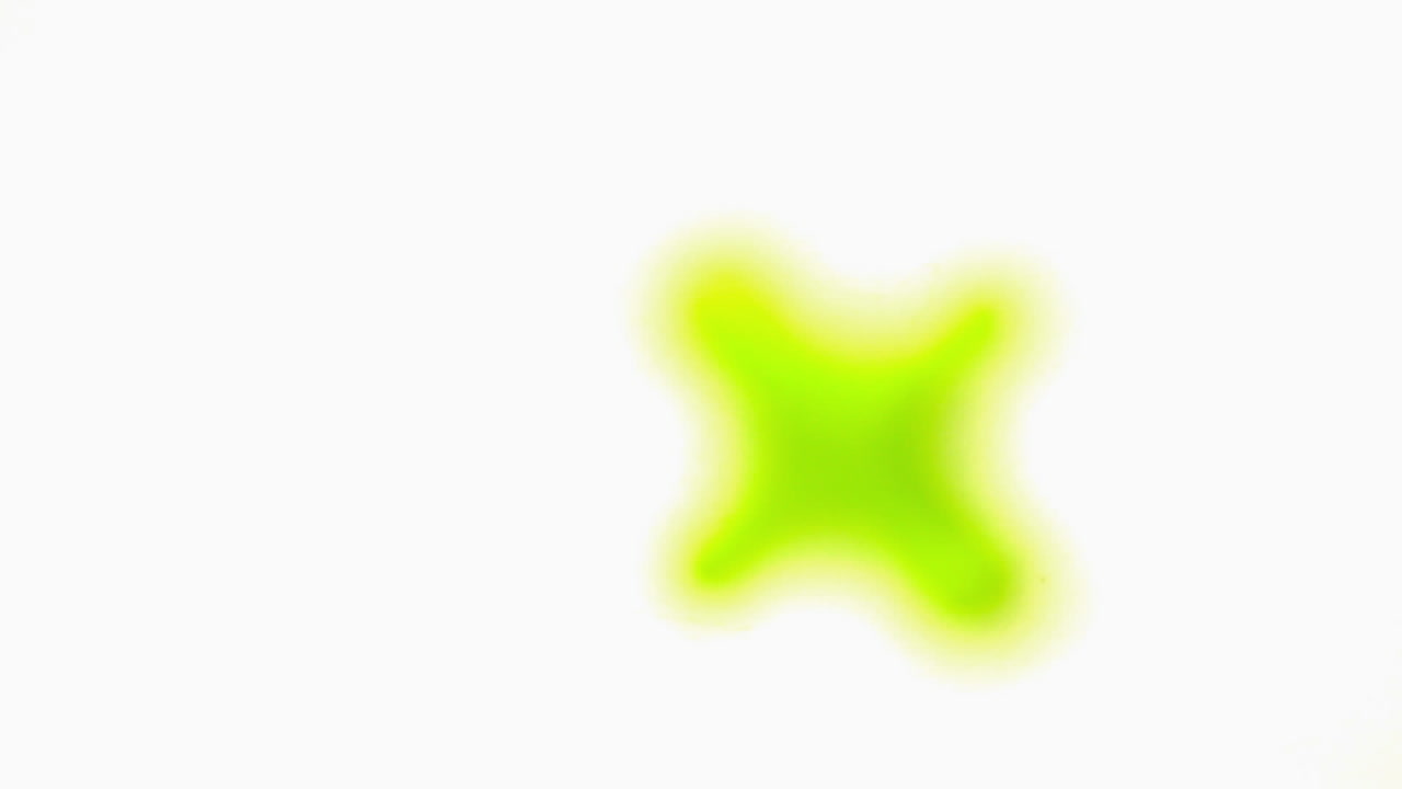 letra verde x levantándose sobre un fondo blanco