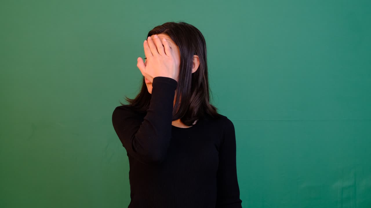 소녀 피곤한 얼굴