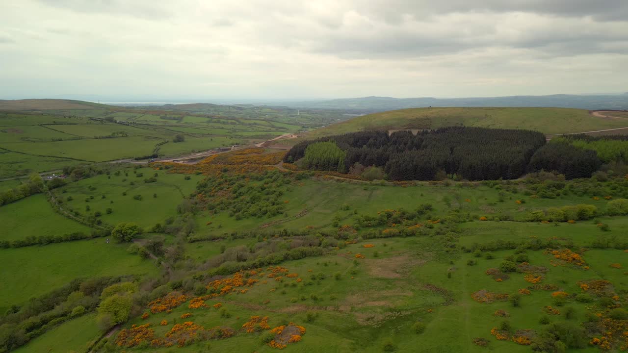 fotografía aérea de cavehill, belfast en un día de primavera