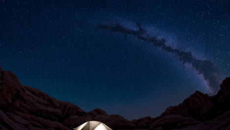 camping under the milky way