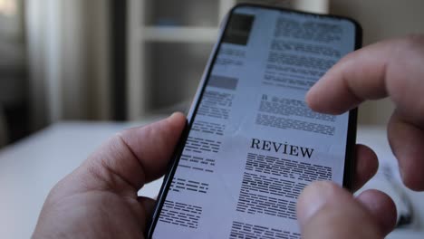 man reading online news with tablet pc