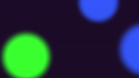 Neon-blue-and-green-circles-in-dark-space