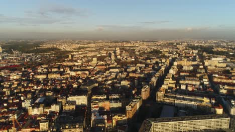 city buildings in matosinhos portugal aerial view