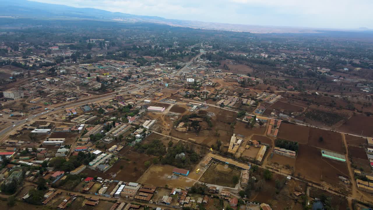 Vista drone del Kenya rurale