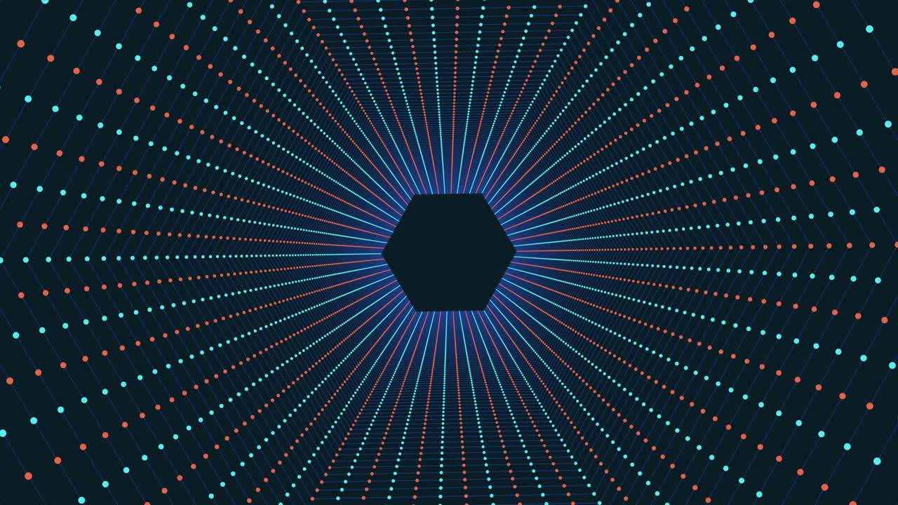 patrón geométrico líneas futuristas y puntos en formación circular