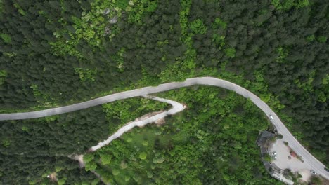 drone off-roads green mountain