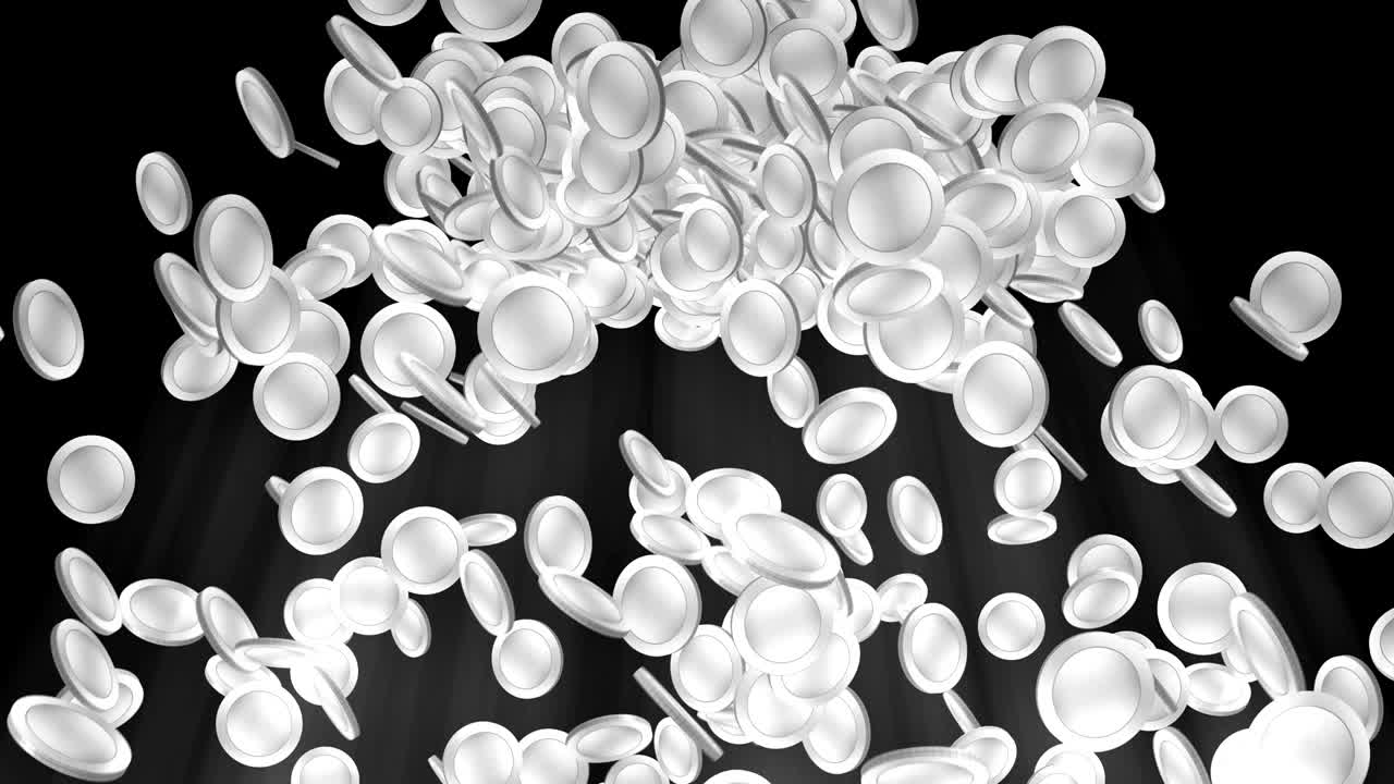 은 동전 입자, cg 애니메이션, 루프