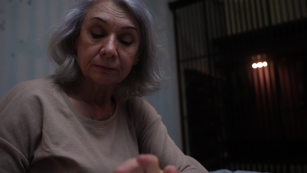 mujer en la cama en casa