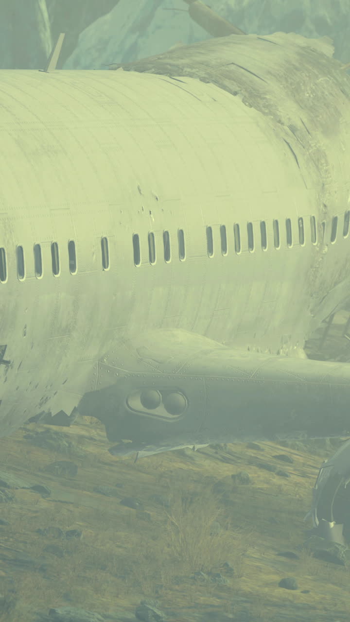 사막에서 추락한 비행기