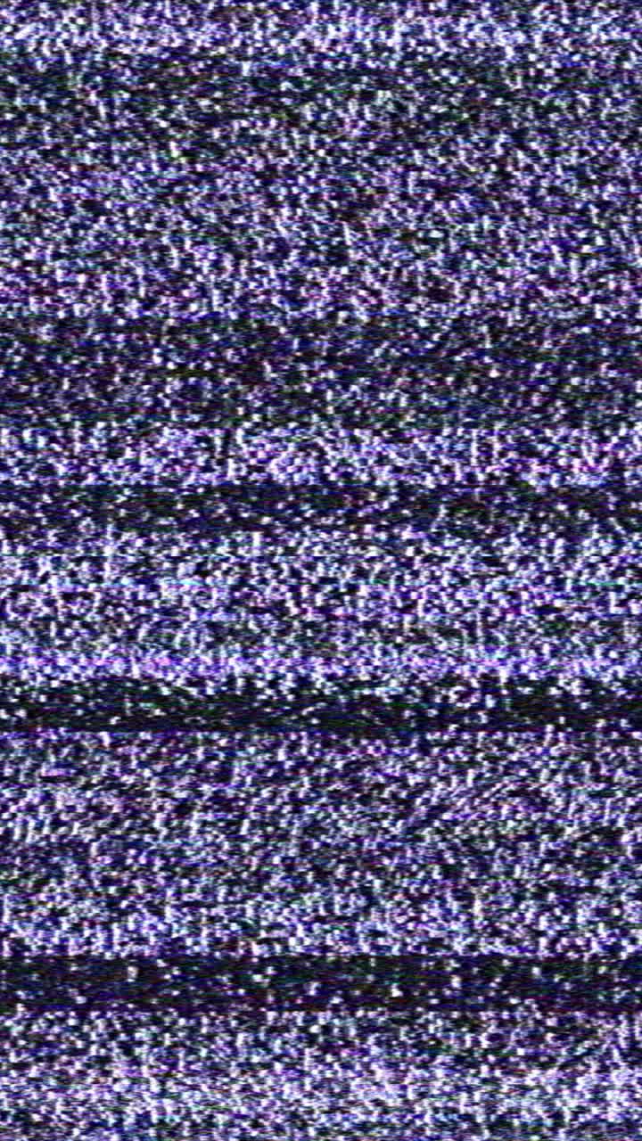 Flickering TV Static Noise with Purple and Blue Hues