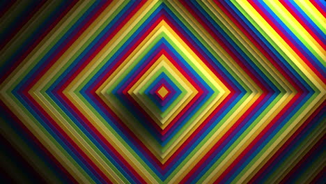 animación de diamantes de colores arco iris que se mueven en un bucle sin costuras.