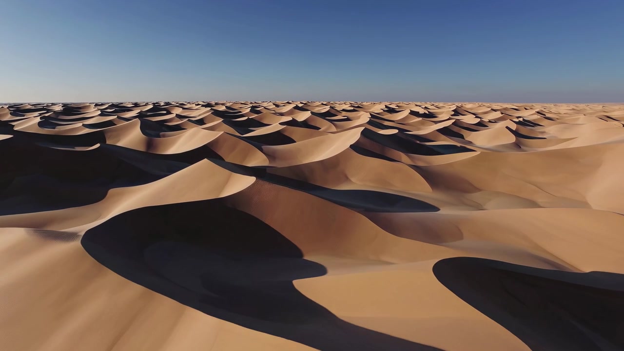 Vista aerea di vaste dune di sabbia nel deserto