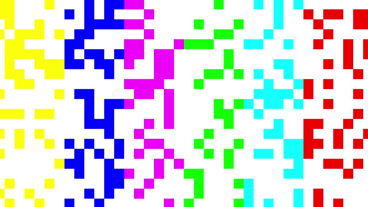 señal de cuadrados digitales multicolores