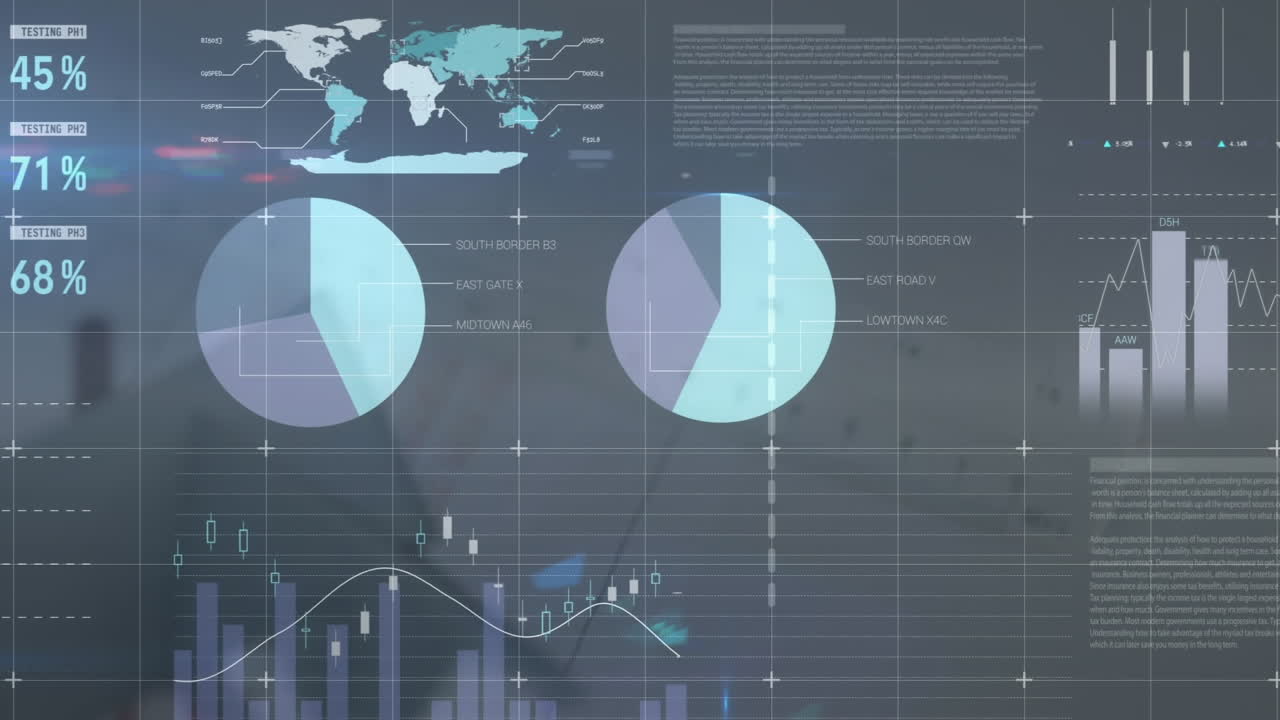 animación del procesamiento de datos sobre las herramientas