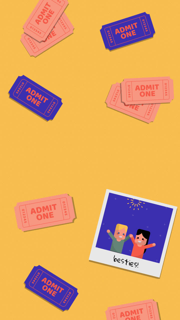 Motion Graphic of Creative friendship day background