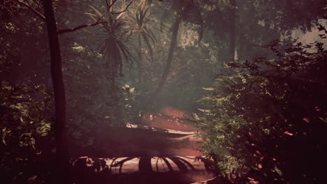 un camino misterioso a través de una selva exuberante