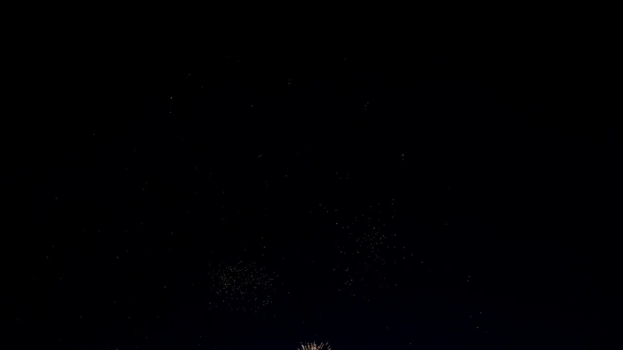 Fireworks light up the sky. New Year celebration