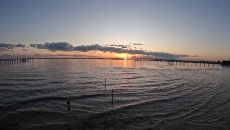 Zeitraffer-Sonnenaufgang-über-Der-Indian-River-Lagoon,-Florida