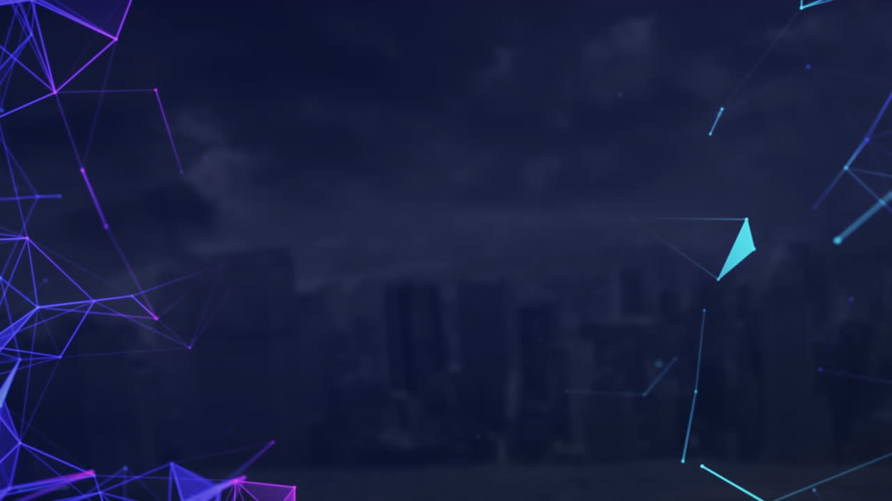 procesamiento de datos estadísticos a través de una red de conexiones contra el paisaje urbano