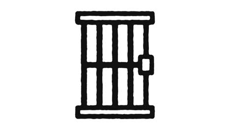 prison icon animation footage & alpha channel