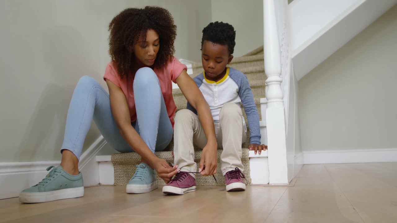 Family spending time together at home